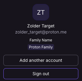 Target Proton account